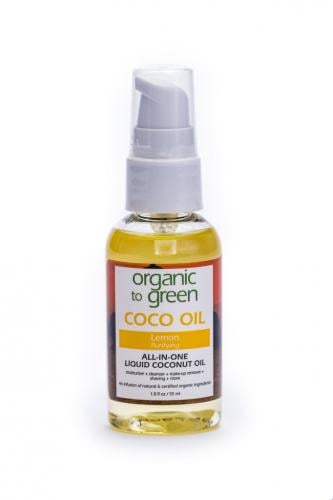 Organic to Green Coco Oil Liquid Coconut Oil, Lemon