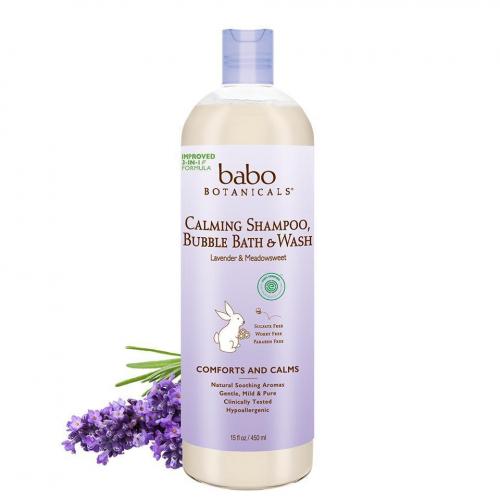 Babo Botanicals Calming Shampoo Bubble Bath & Wash, Lavender & Meadowsweet