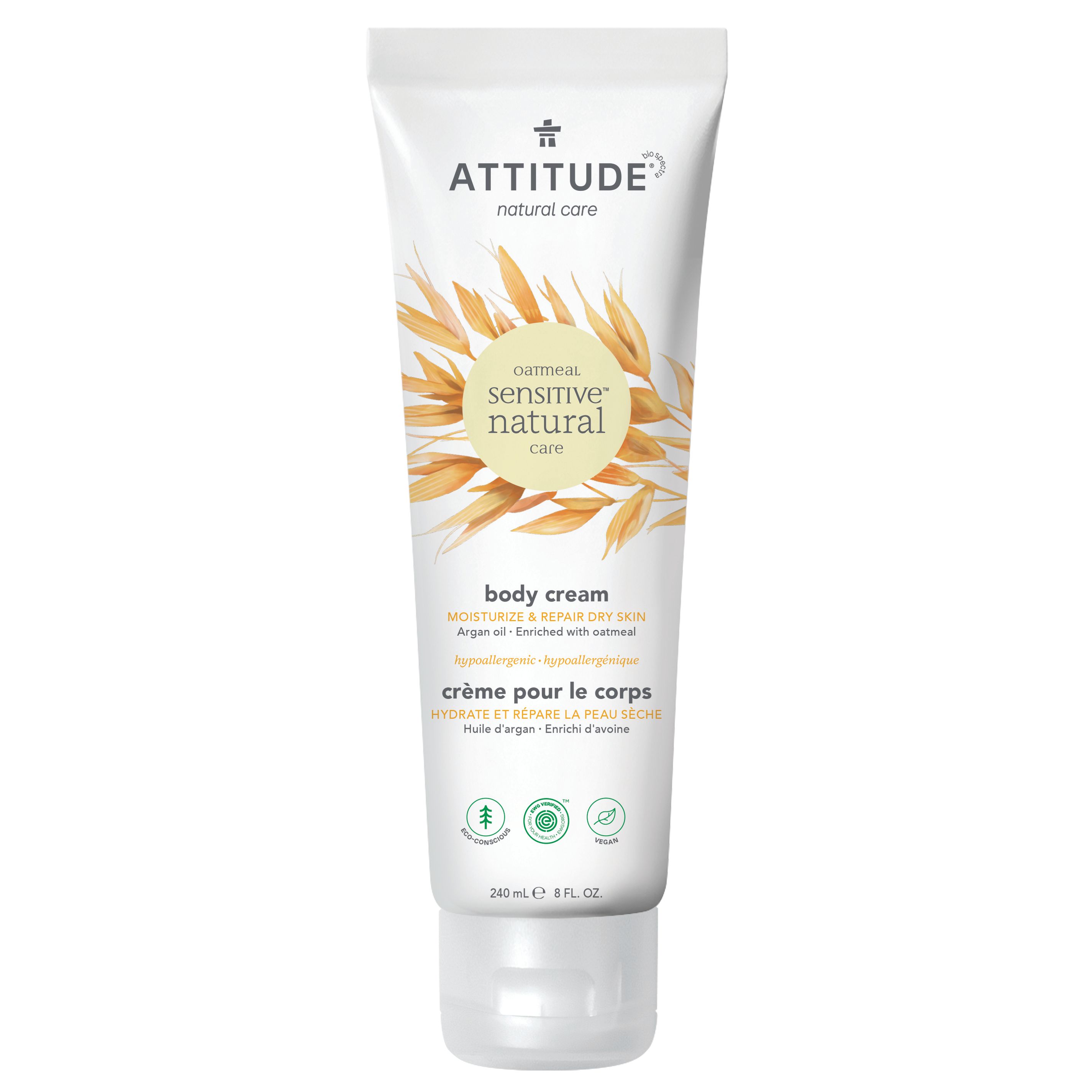 ATTITUDE Sensitive Skin Body Cream, Argan