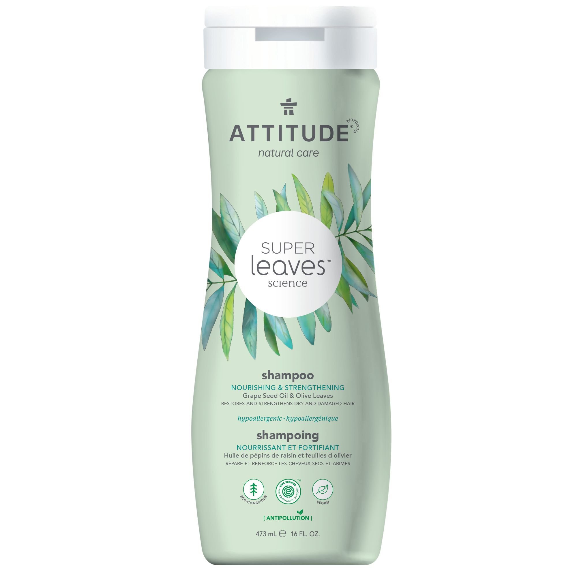 ATTITUDE Super Leaves Shampoo, Nourishing & Strengthening