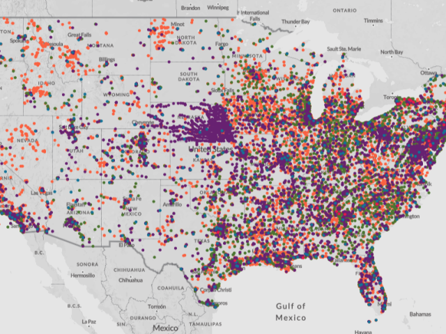 Industrial discharge PFAS map
